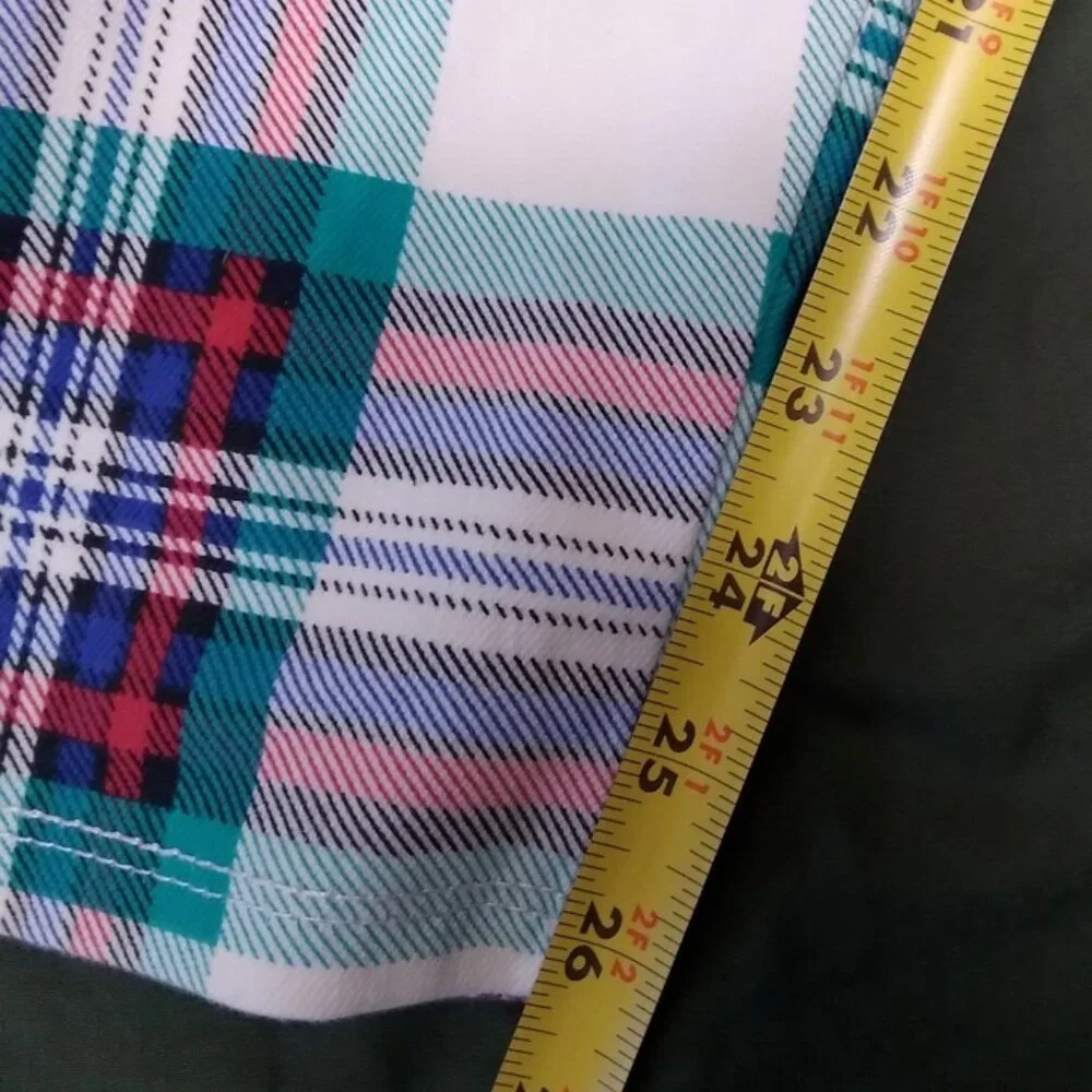 Terra & Sky white plaid jeggings size 3X (24W-26W) - Picture 11 of 12